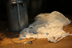 banner with lace and blue topaz jewellery from Desert Diamonds